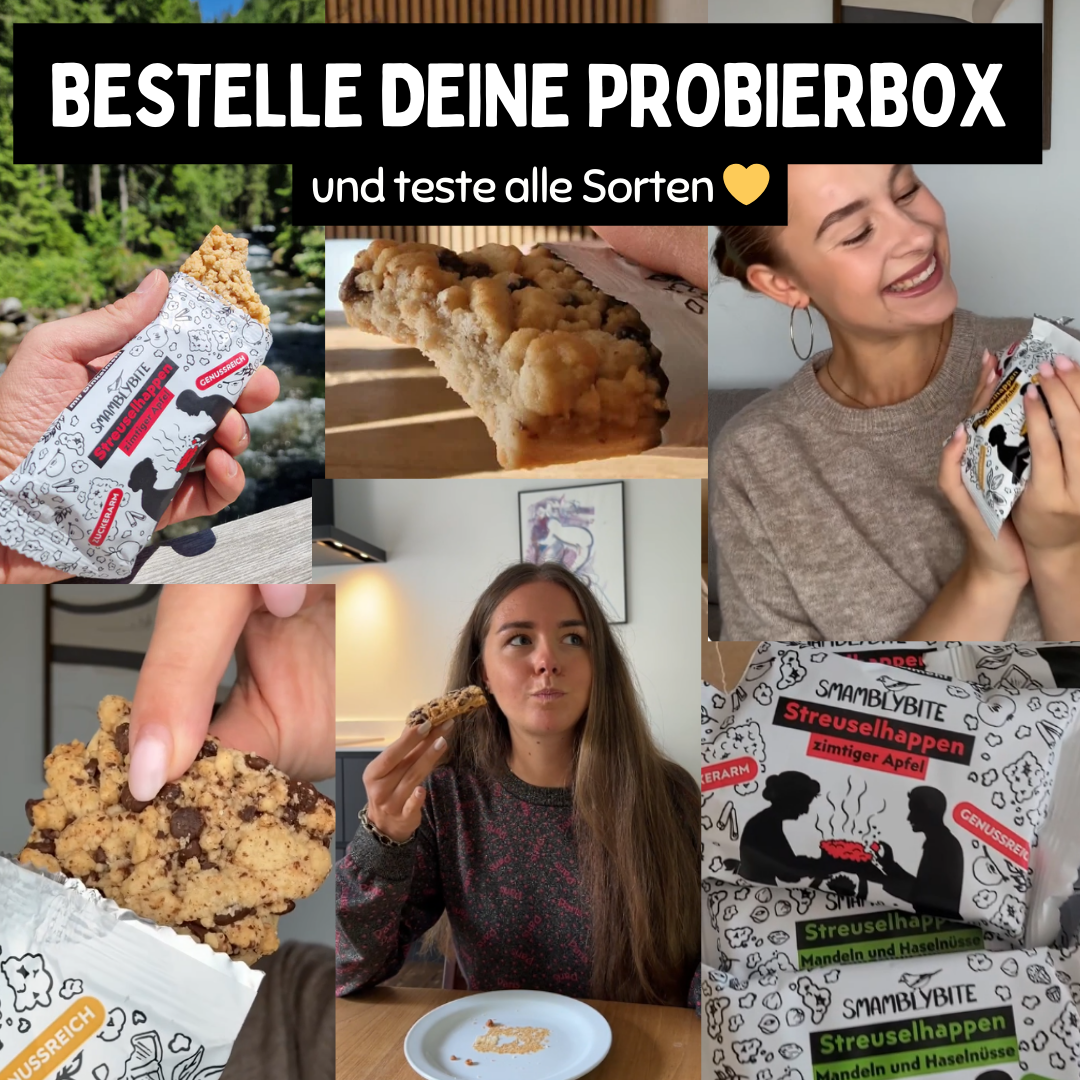 Streuselhappen Probierbox (15 Stk.)
