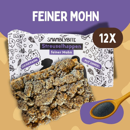 Streuselhappen feiner Mohn (12x)