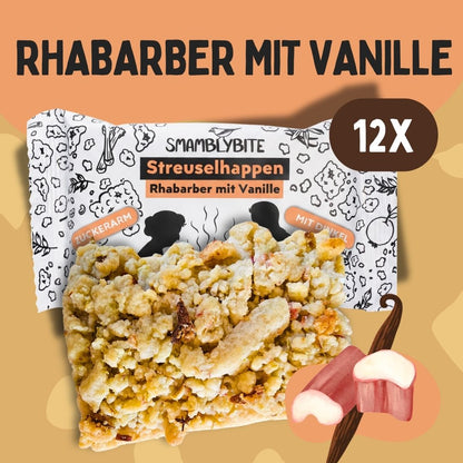 Streuselhappen Rhabarber mit Vanille (12x)